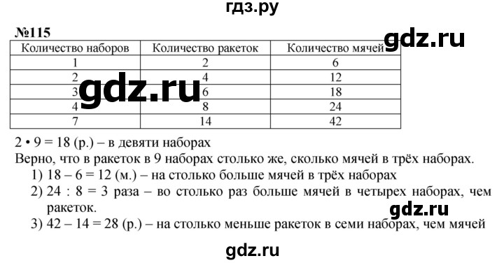 ГДЗ по математике 3 класс Истомина   часть 2 - 115, Решебник №1