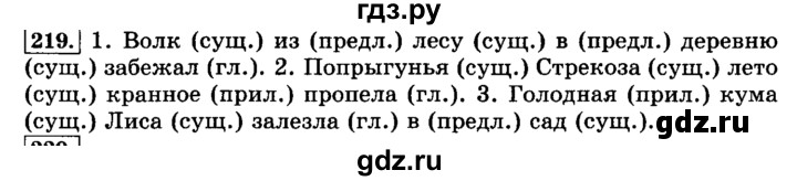 ГДЗ по русскому языку 3 класс  Климанова   часть 1 / упражнение - 219, Решебник №2 к учебнику 2015