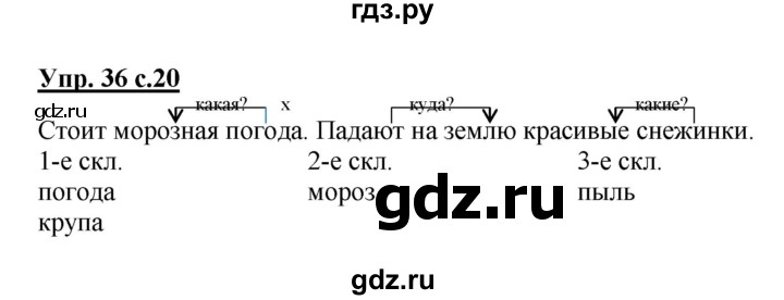 ГДЗ по русскому языку 3 класс  Полякова   часть 2 (номер) - 36, Решебник №1