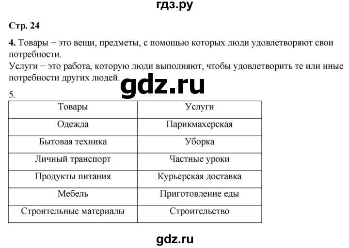 ГДЗ по окружающему миру 3 класс  Плешаков рабочая тетрадь  часть 2. страница - 24, Решебник к тетради 2023